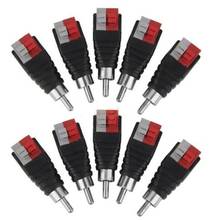 10PCS Speaker Wire Cable to Audio Male RCA Connector Adapter Jack Plug Pip BE Female ACEHE 2024 - buy cheap