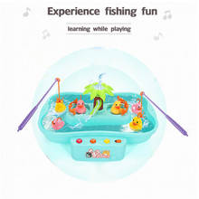 Детские игрушки для рыбалки Электрический водный цикл музыкальные светящиеся Детские игрушки для ванной детская игра для рыбы уличные игрушки рыбалка игры для детей 2024 - купить недорого