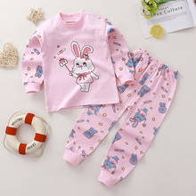 Conjunto de roupas infantis 1-5 anos, pijama de manga longa, roupa para dormir 2024 - compre barato