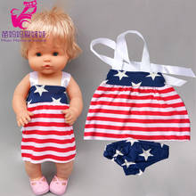 40cm Doll Clothes American Style Dress Fit 40cm Nenuco Ropa Y Su Hermanita Doll Dress 2024 - buy cheap