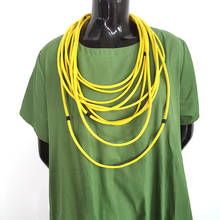Женское Ожерелье из искусственной кожи YD & YDBZ, желтое ожерелье с подвеской, ювелирное изделие ручной работы в стиле панк и готика, 2021 2024 - купить недорого