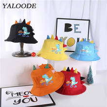 Spring Baby Girl Hat Cartoon Dinosaur Baby Boy Bucket Hat Summer UV Protection Beach Fishing Outdoor Sun Cap Kids Children Caps 2024 - buy cheap