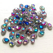 10pcs/pack Nail Rhinestone Shiny Crystal Alloy Glitters 3D Glass Jewelry Heart Charms Diamond 21 Patterns Nail Art Decorations 2024 - buy cheap