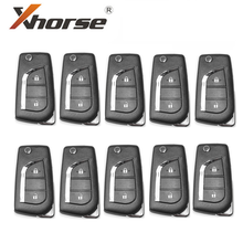 XHORSE XKTO01EN for Toyota Universal Remote Key 2 Buttons for VVDI Key Tool VVDI2 (English Version) 10 pcs / lot 2024 - buy cheap