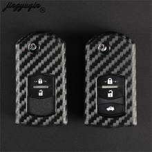 jingyuqin Carbon Silicone Remote Flip Folding Car Key Case Cover For Mazda CX-5 CX5 CX7 3 2 6 Atenza CX-9/CX9 MX5 2/3 Buttons 2024 - buy cheap