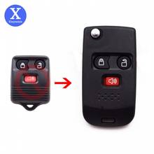 Xinyuexin Flip Key Folding Modified Uncut Car Key Shell Fob Case for Ford Crown Victoria Escape Expedition Explorer 3 Buttons 2024 - buy cheap