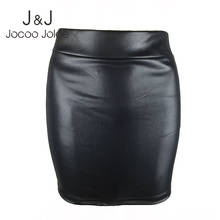 Jocoo Jolee Women Fashion Oversized High Waist Pu leather Skirts Bodycon Mini Faux Leather Pencil Skirt Office Lady Skirts 2024 - buy cheap