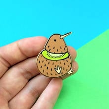 Kawaii Kiwi Bird Fruit Animal Enamel Brooch Pins Badge Lapel Pin Brooches Alloy Metal Fashion Jewelry Accessories 2024 - buy cheap