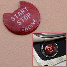 Red Car Plastic Carbon Fiber Style Engine Start Stop Push Button Trim Cover Fit for Infiniti Q50 Q60 Nissan Teana 2024 - buy cheap