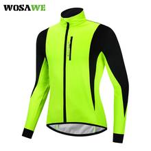 WOSAWE Winter Warm Up Thermal Fleece Cycling Jacket Windproof Waterproof Bicycle Long Jersey Reflective Soft Shell Coat 2024 - buy cheap