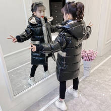 Jaqueta de inverno infantil para meninas, casaco de algodão com capuz, parca para meninas de 3 6 8 12 14 anos 2024 - compre barato