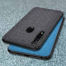 Vivo v17 pro caso 6.44 polegada de luxo busniess tecido lona do vintage textura tpu capa para vivo v17pro telefone volta capa 2024 - compre barato