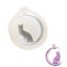 1pc Clear Epoxy Resin Liquid Mold Moon Cat Silicone Jewellry Casting Pendant Epoxy Resin Mould Craft Making Necklace F0R1 2024 - buy cheap