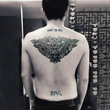 Водостойкая Временная тату-наклейка, дьявол на груди, груди, талии, спине, искусственная татуировка для мужчин, женщин, девушек 2024 - купить недорого