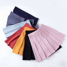 Saia linha a lolita feminina tamanhos grandes, uniforme escolar preppy cintura alta plissada saias kawaii harajuku, 2020 2024 - compre barato