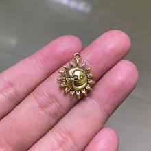 30pcs 20x17mm Moon and Sun Charms Pendants Antique Gold Tone Jewelry Making DIY Bracelet Necklace Handmade Crafts Accessories 2024 - buy cheap