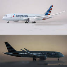 1/130 Scale 47cm Boeing 787 B787 Airplane Model US Dreamliner Aircraft Airlines Base W light&Wheel Diecast Plastic Plane Toys 2024 - buy cheap