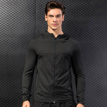 Мужская куртка с капюшоном для бега, тренировочная одежда для фитнеса, спортивная одежда для пеших прогулок, ветронепроницаемое пальто, куртки для бега на открытом воздухе, мужской спортивный костюм 2024 - купить недорого
