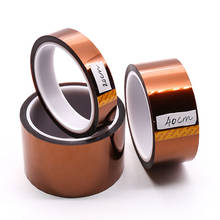 Single Side Brown Kapton Tape  5 10 15 18 20 25 30 35 40 45 50mm Width High Temperature Tape 300° Length 33M 2024 - buy cheap