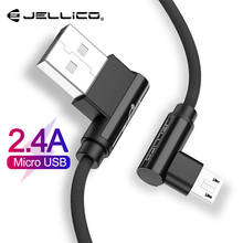 Кабель Micro USB Jellico для быстрой зарядки, Угловой кабель в нейлоновой оплетке с углом 90 градусов, зарядный кабель для Xiaomi, Huawei, порт Micro USB 2024 - купить недорого