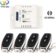 433Mhz Universal Wireless Remote Control AC 90~220V 10A 1Channel RF Relay Receiver and 2 Buttons Transmitter for LED/Light/Lamp 2024 - buy cheap