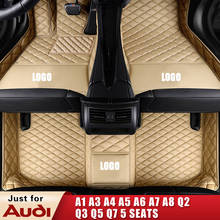 Custom Leather waterproof Car Floor Mats For Audi Q3 Quattro Q5 2015-2018 2019 2020 custom auto car styling carpets accessories 2024 - buy cheap