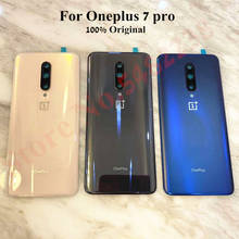 100% оригинальная Стеклянная Крышка батарейного отсека для Oneplus 7 Pro 1 + 7 Pro Mclaren edition, задняя крышка корпуса, задний Чехол с объективом камеры 2024 - купить недорого