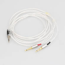 Audiocrast Высокое качество 3,5 мм 8-ядерный посеребренный кабель для наушников для HE1000 HE400S HE560 Oppo PM-1 PM-2 2024 - купить недорого
