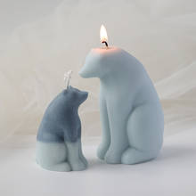 Molde de vela de oso Polar, aromaterapia, molde de yeso para decoración del hogar, vela de silicona, cera de abeja, novedad de 2020 2024 - compra barato