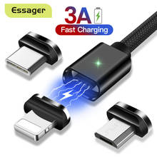 Essager Magnetic Micro USB Cable 3A Fast Magnet Charger for iPhone Samsung Xiaomi USB Type C Charging Date Cord Phone USBC Cable 2024 - buy cheap