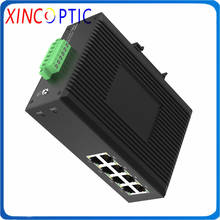 8POE 10/100/1000/Base-T 7PoE IEEE802.3af/at + 1RJ45 10/100/1000M, крепление на Din-рейку, 8 портов, гигабитный промышленный неуправляемый POE коммутатор 2024 - купить недорого