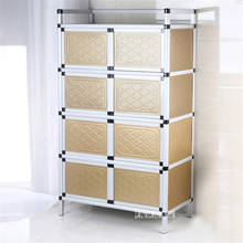 Armário doméstico de liga de alumínio, para móveis de cozinha, mesa lateral, multifuncional, montagem simples, armário de buffet 2024 - compre barato
