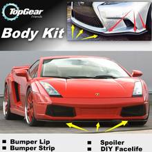 Bumper Lip Deflector Lips For Lamborghini All Models Front Spoiler Skirt For TopGear Friends Car View Tuning / Body Kit / Strip 2024 - buy cheap