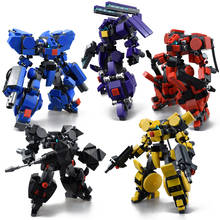 Design original mech guerreiro blocos de construção brinquedos para crianças armadura robôs anime figura modelo crianças figura ação bonecas brinquedo 2024 - compre barato