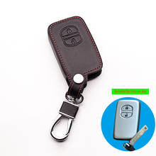 Genuine Leather Remote Control Keychain Car Key Cover For Toyota Camry/ Highlander / VIOS /Yaris 2 buttons car keys accessories 2024 - buy cheap