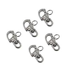 5PCS Quick Release Snap Shackle 316 Stainless Steel 70mm 87mm 128mm Heavy Duty Sailing Quick Release Swivel Trigger Snap Shackle 2024 - buy cheap