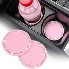 2x Car Coaster Water Cup Bottle Holder Anti-slip Pad Mat Silica Gel For Interior Decoration Car Styling Accessories 2.75 inch 2024 - buy cheap