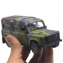 1/32 modelo de caminhão de camuflagem led luz música puxar para trás fora de estrada carro crianças brinquedo inteligência desenvolver brinquedo aniversário crianças presente 2024 - compre barato