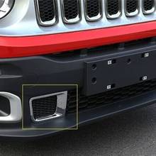 Guarnição para saída de ar dianteira de automóveis, acessórios para jeep renegade 2014-2016 2017 2018 abs 2024 - compre barato