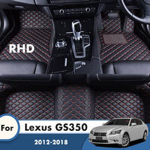 Кожаные коврики RHD для Lexus GS350 2018 2017 2016 2015 2014 2013 2012, автомобильные коврики, аксессуары для салона автомобиля 2024 - купить недорого