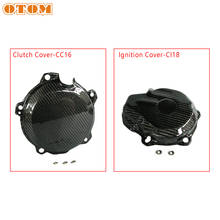 OTOM Motorcycle Clutch Cover-CC16/Ignition Cover-CI18 Carbon Fiber Protective Containment For KTM EXCF XCFW HUSQVARNA FC FE FX 2024 - buy cheap
