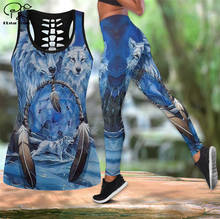 Женские леггинсы для занятий йогой PLstar Cosmos, тренировочные штаны с 3D-принтом Галактики, волка, мягкие леггинсы в стиле ретро 2024 - купить недорого
