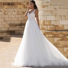 LORIE A-line Wedding Dresses Lace Appliques Boho Wedding Dress Backless Bridal Gowns 2021 Weeding Gowns vestidos de novia 2020 2024 - buy cheap