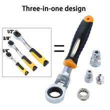 1/4" 3/8" 1/2"inch of different dimension Ratchet Wrench Extending Telescopic Ratchet Socket Wrench Tool Plate Ratchet Handle Wr 2024 - buy cheap