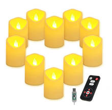 СВЕТОДИОДНАЯ Гирлянда в виде свечи, беспламенный теплый белый ярсветильник s USB/с питанием от батареи, с 8 кнопками дистанционного управления, ночсветильник s 2024 - купить недорого