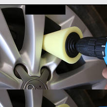 Espuma de polimento de polimento esponja almofada polidor carro pneus roda roda hub ferramenta máquina de polimento cone-forma whee 4 cores opcionais 2024 - compre barato