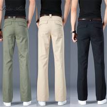 Free Shipping 2021 Men's Spring And Autumn New Mid-Waist Loose Micro-Flared Casual Pants 2024 - buy cheap
