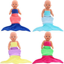 Doll Clothes Mermaid Tail Cosplay, Stitching Color Design For 18 Inch American Doll & New Born Baby For 43 Cm,Our Generation 2024 - buy cheap