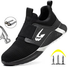 Zapatos indestructibles con punta de acero para hombre, botas de seguridad para el trabajo, ligeras 2024 - compra barato