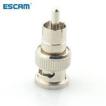 ESCAM-acoplador de Cable adaptador BNC macho a RCA macho, conector coaxial para cámara CCTV 2024 - compra barato